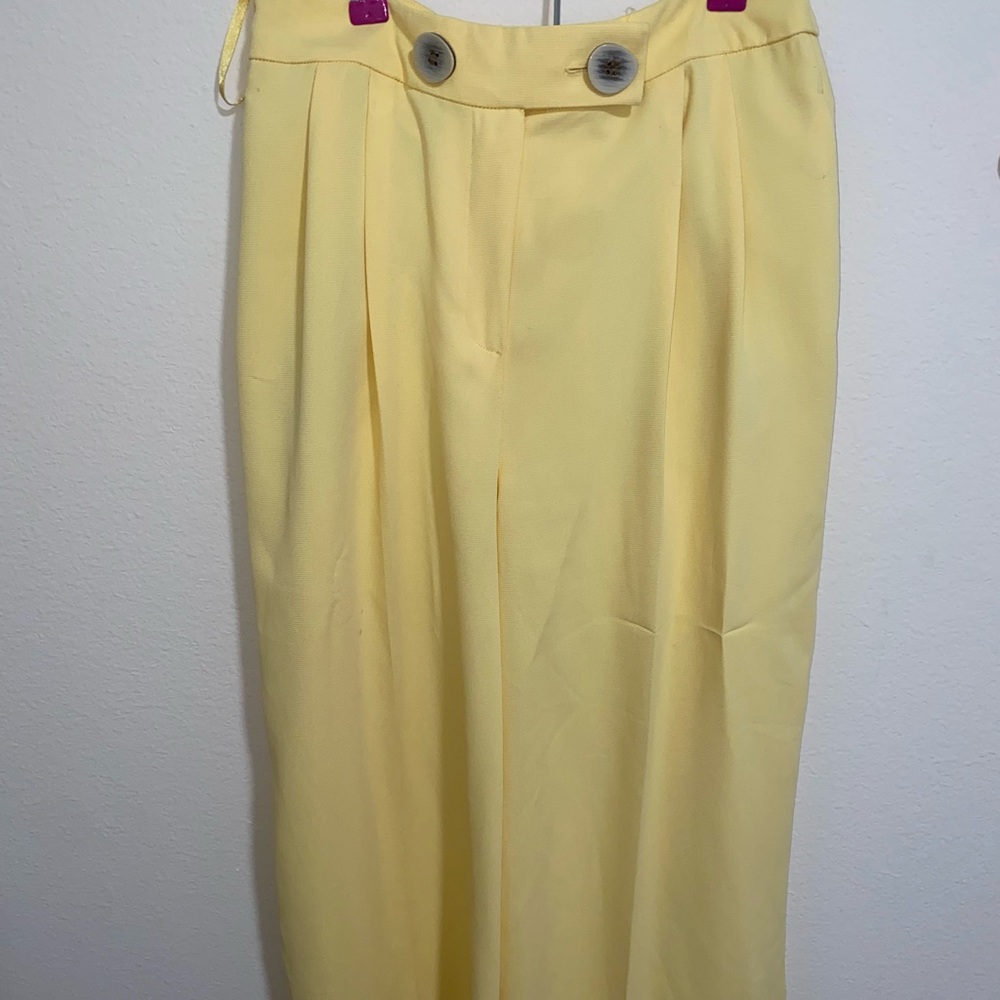 Top shop yellow trousers- calf length